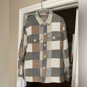 Zara Men’s XL Plaid Button Jacket